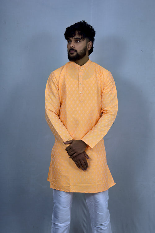 Vibrant Orange Kurta